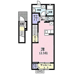 アーバングレイス6 ワンルームの間取図画像