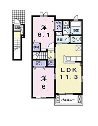 間取図画像 2LDK