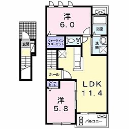 アイリス・3 2LDKの間取図画像
