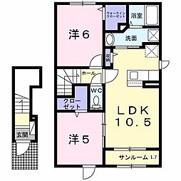 セブンスターセブン 2LDKの間取図画像