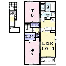 エムズレガシー 2LDKの間取図画像