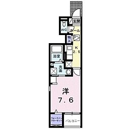 ミーオベルカーサ3A 1Kの間取図画像