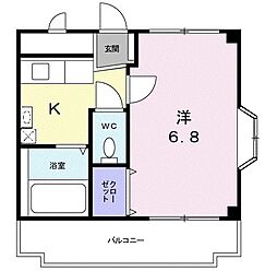 メゾン・コンフォート 1階1Kの間取り