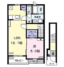 フィオーレ 1LDKの間取図画像