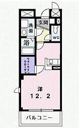 プライド ワンルームの間取図画像
