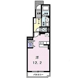 オーブ ワンルームの間取図画像
