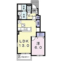 ファミリア久知良 1LDKの間取図画像