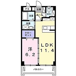 ラミアカーサ 1LDKの間取図画像