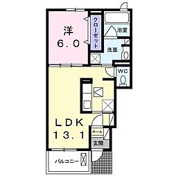 ニューレジデンスB 1LDKの間取図画像