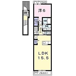 フェリーチェ 1LDKの間取図画像