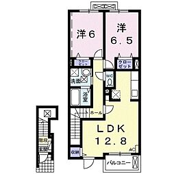 カーサブローテ 2LDKの間取図画像