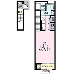ステラートC ワンルームの間取図画像