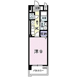 ビッグイースト 1Kの間取図画像