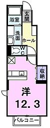 フリーデA ワンルームの間取図画像