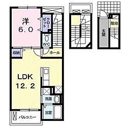 ベラ　ルーチェ　I 3階1LDKの間取り