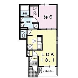 ファミール際波2 1LDKの間取図画像