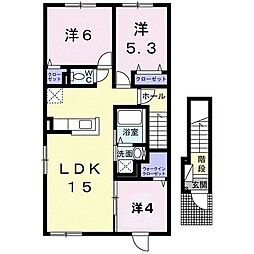 シャーロット 3LDKの間取図画像
