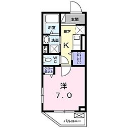 ＭＳＧ 3階1Kの間取り