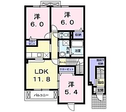 ドゥ・ファミーユ 3LDKの間取図画像