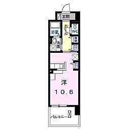 サンリット学園 1Kの間取図画像