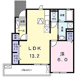 セイバリーM 1LDKの間取図画像