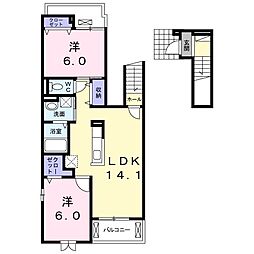 エクセレント 2LDKの間取図画像