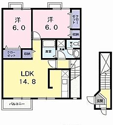 ウィルレジデンス7 2LDKの間取図画像