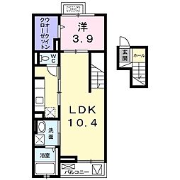 サマーハイツ 4階1LDKの間取り