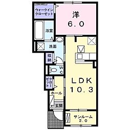 ナウエル7 1LDKの間取図画像