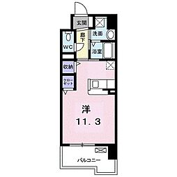 エミネンス駅南 1Kの間取図画像