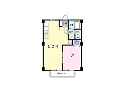 グリーンパーク松代 1LDKの間取図画像