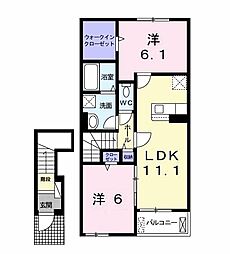 ルーチェ・ソラーレ2 2LDKの間取図画像