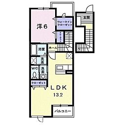 アヴァンセ 1LDKの間取図画像