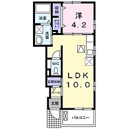 ポポラーレ3 1LDKの間取図画像