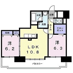 スター・ヒルズ 2LDKの間取図画像