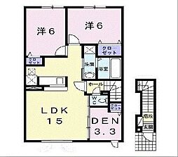 ソール・オリエンス 2LDKの間取図画像