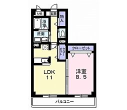 シャトー・プティシャン 1LDKの間取図画像
