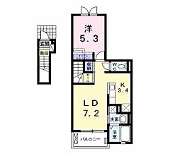 サンフォレスト 1LDKの間取図画像