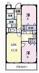 ドゥーメゾンK 2LDKの間取図画像
