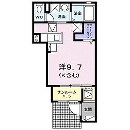 ミオ・スタンツァ ワンルームの間取図画像