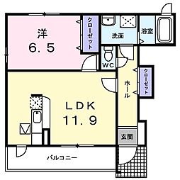 フォーシーズンズ1 1LDKの間取図画像