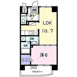 スカイウィング 1LDKの間取図画像