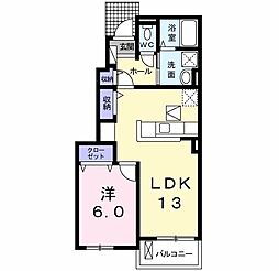 ル・シアン 1LDKの間取図画像