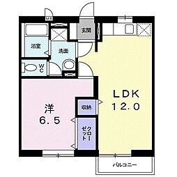 プレメゾンA 1LDKの間取図画像