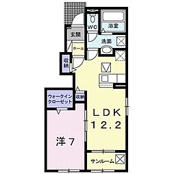 ノース・ヴィオラ・カーサ3 1LDKの間取図画像