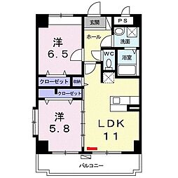 ノブ・グランデ 2LDKの間取図画像