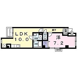 ディアコート積み木 1LDKの間取図画像