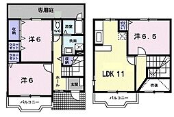 サニーレジデンス 1階3LDKの間取り