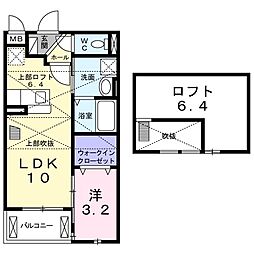 コリーヌアンジュ 1LDKの間取図画像
