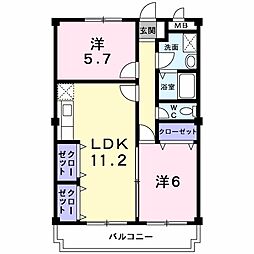 間取図画像 2LDK